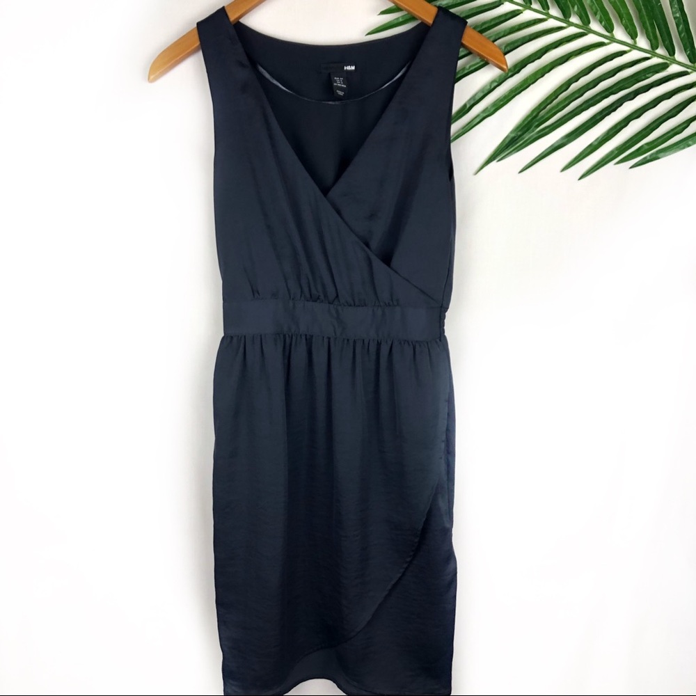 H&M Dress Gray Shift Sleeveless Business US4